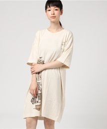 CUBE SUGAR | 綿麻天竺フィードサックプリント ワンピース(ワンピース)