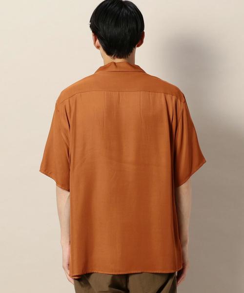 BEAUTY&YOUTH UNITED ARROWS（ビューティーアンドユースユナイテッドアローズ）の「BY レーヨン オープンカラー ショートスリーブ シャツ ◆（シャツ/ブラウス・メンズ・オレンジ/ネイビー・LARGE/X-LARGE/MEDIUM/SMALL）」の3枚目の写真