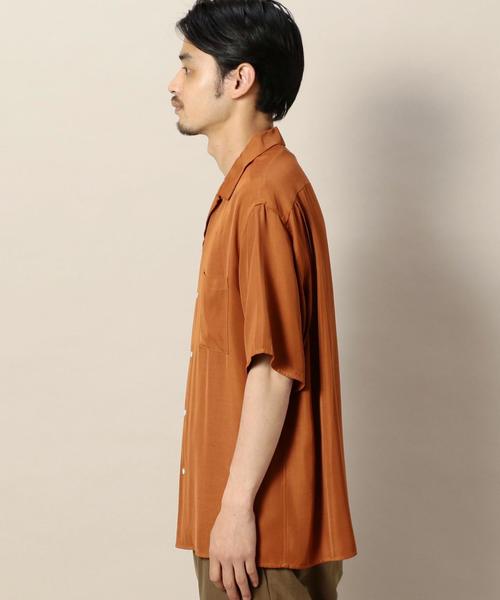 BEAUTY&YOUTH UNITED ARROWS（ビューティーアンドユースユナイテッドアローズ）の「BY レーヨン オープンカラー ショートスリーブ シャツ ◆（シャツ/ブラウス・メンズ・オレンジ/ネイビー・LARGE/X-LARGE/MEDIUM/SMALL）」の5枚目の写真