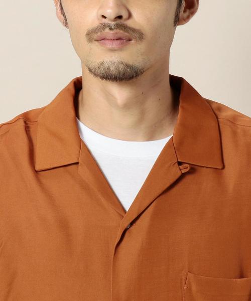 BEAUTY&YOUTH UNITED ARROWS（ビューティーアンドユースユナイテッドアローズ）の「BY レーヨン オープンカラー ショートスリーブ シャツ ◆（シャツ/ブラウス・メンズ・オレンジ/ネイビー・LARGE/X-LARGE/MEDIUM/SMALL）」の7枚目の写真