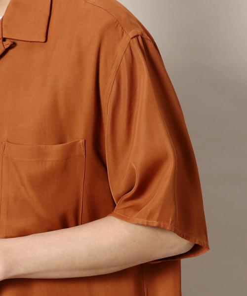 BEAUTY&YOUTH UNITED ARROWS（ビューティーアンドユースユナイテッドアローズ）の「BY レーヨン オープンカラー ショートスリーブ シャツ ◆（シャツ/ブラウス・メンズ・オレンジ/ネイビー・LARGE/X-LARGE/MEDIUM/SMALL）」の8枚目の写真