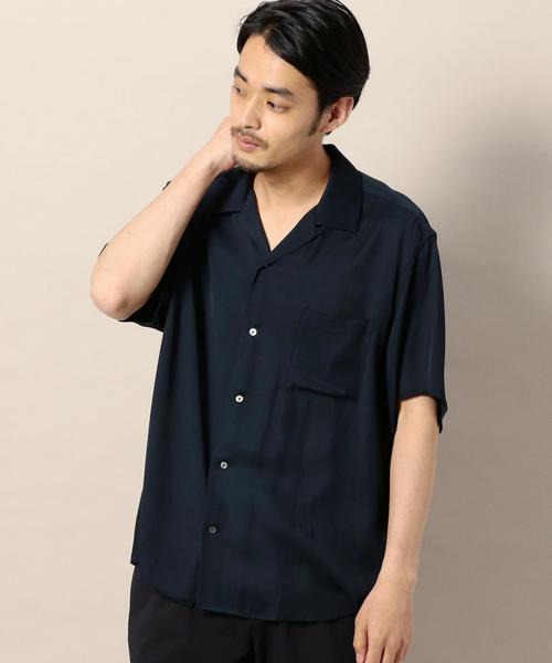 BEAUTY&YOUTH UNITED ARROWS（ビューティーアンドユースユナイテッドアローズ）の「BY レーヨン オープンカラー ショートスリーブ シャツ ◆（シャツ/ブラウス・メンズ・オレンジ/ネイビー・LARGE/X-LARGE/MEDIUM/SMALL）」の18枚目の写真