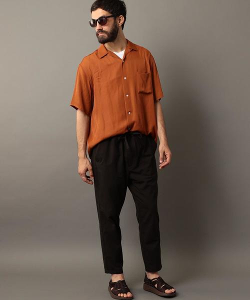 BEAUTY&YOUTH UNITED ARROWS（ビューティーアンドユースユナイテッドアローズ）の「BY レーヨン オープンカラー ショートスリーブ シャツ ◆（シャツ/ブラウス・メンズ・オレンジ/ネイビー・LARGE/X-LARGE/MEDIUM/SMALL）」の15枚目の写真