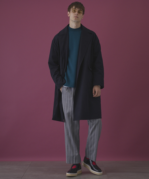 STUDIOUS(ステュディオス)の「【STUDIOUS HIGH】 ミラノリブモックスリットニット(ニット/セーター・メンズ・グリーン/ピンク/オレンジ・2/1)」の5枚目の写真