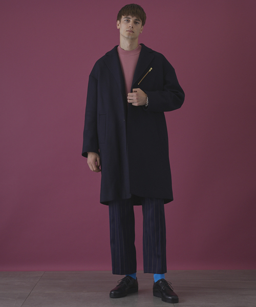 STUDIOUS(ステュディオス)の「【STUDIOUS HIGH】 ミラノリブモックスリットニット(ニット/セーター・メンズ・グリーン/ピンク/オレンジ・2/1)」の7枚目の写真