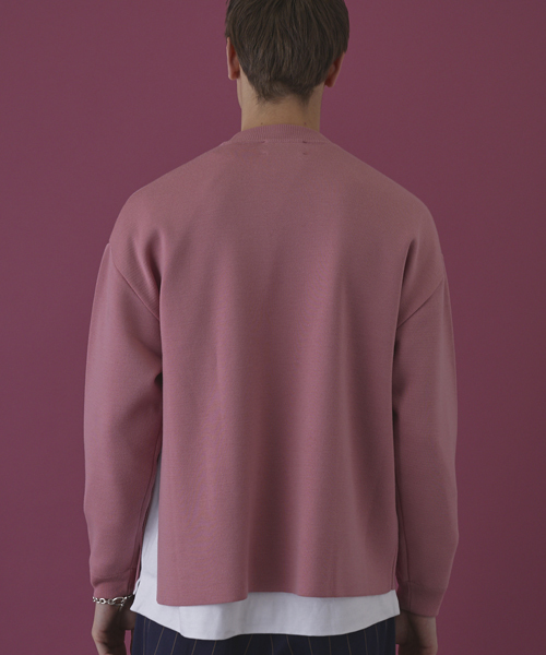 STUDIOUS(ステュディオス)の「【STUDIOUS HIGH】 ミラノリブモックスリットニット(ニット/セーター・メンズ・グリーン/ピンク/オレンジ・2/1)」の12枚目の写真