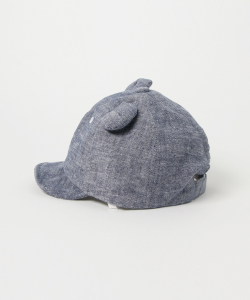 LITTLE GRIN BUDDY(リトル グリンバディ)の「【LITTLE GRIN BUDDY(リトルグリンバディ)】ベビー用クマのキャップ/Little Bear Cap(キャップ・キッズ・ベージュ/ネイビー/グレー/ライトベージュ・50㎝/48㎝/50cm/48cm)」の5枚目の写真