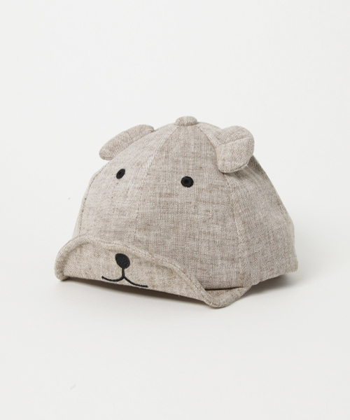LITTLE GRIN BUDDY(リトル グリンバディ)の「【LITTLE GRIN BUDDY(リトルグリンバディ)】ベビー用クマのキャップ/Little Bear Cap(キャップ・キッズ・ベージュ/ネイビー/グレー/ライトベージュ・50㎝/48㎝/50cm/48cm)」の14枚目の写真