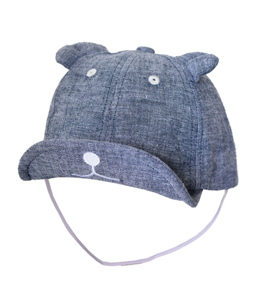 LITTLE GRIN BUDDY(リトル グリンバディ)の「【LITTLE GRIN BUDDY(リトルグリンバディ)】ベビー用クマのキャップ/Little Bear Cap(キャップ・キッズ・ベージュ/ネイビー/グレー/ライトベージュ・50㎝/48㎝/50cm/48cm)」の12枚目の写真