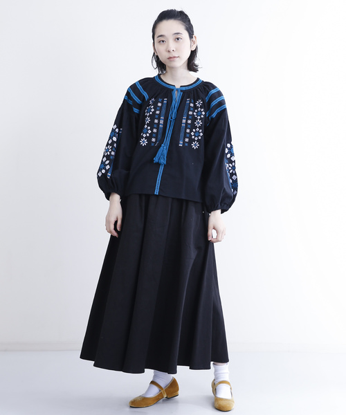 MERLOT（メルロー）の「ロングフレアスカート1146（スカート・レディース・ネイビー/レッド/ベージュ/ブラック/カーキ・FREE）」の11枚目の写真