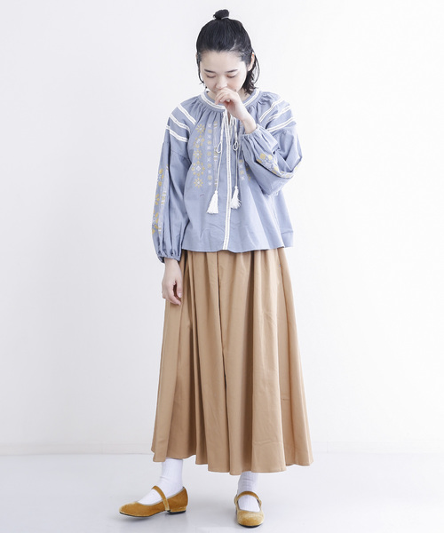 MERLOT（メルロー）の「ロングフレアスカート1146（スカート・レディース・ネイビー/レッド/ベージュ/ブラック/カーキ・FREE）」の18枚目の写真