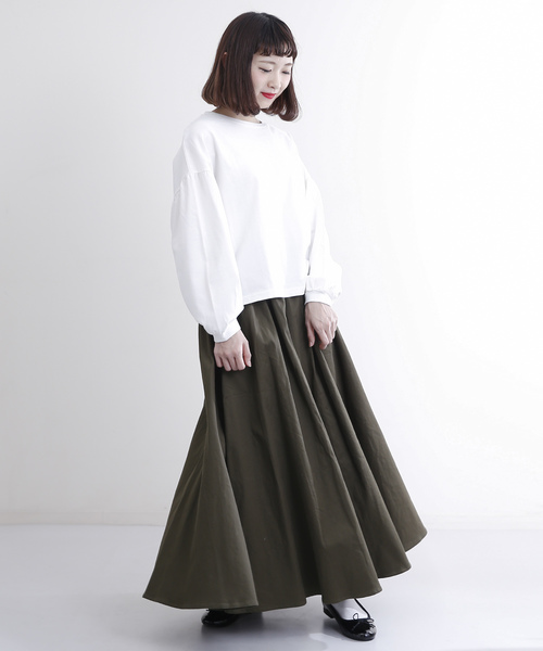 MERLOT（メルロー）の「ロングフレアスカート1146（スカート・レディース・ネイビー/レッド/ベージュ/ブラック/カーキ・FREE）」の9枚目の写真