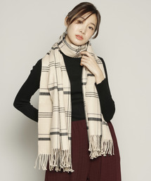 PLAIN CLOTHING | オーバーチェック大判ストール【PLAIN CLOTHING】(ストール/ショール)