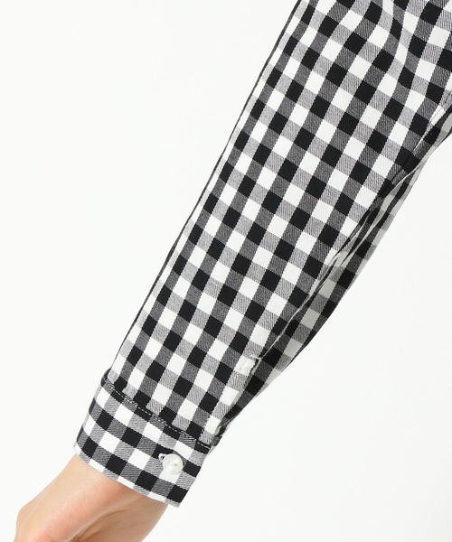 LBC（エルビーシー）の「コットンギンガム前開きワンピース（ワンピース・レディース・ブラック/ネイビー・MEDIUM/LARGE）」の4枚目の写真