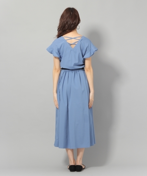 Andemiu(アンデミュウ)の「ムジガララッフルソデワンピース786076(ワンピース・レディース・イエロー/ブルー/その他・FREE)」の10枚目の写真
