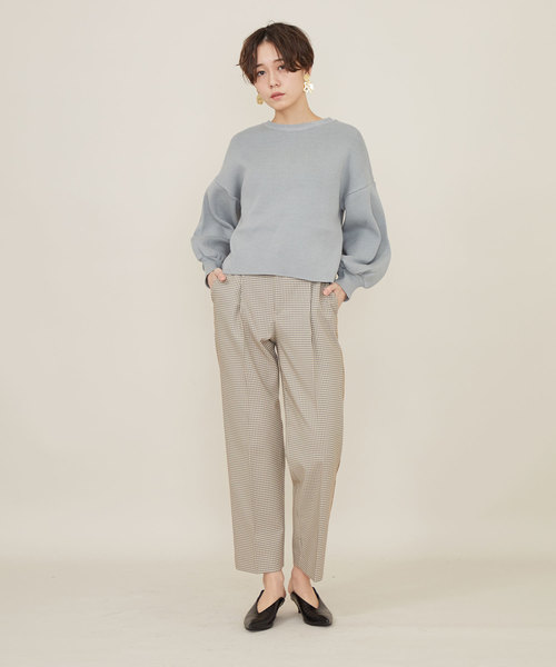 STUDIOUS（ステュディオス）の「【STUDIOUS】ボリュームスリーブニット（ニット/セーター・レディース・グレー/ライトグリーン/ホワイト・0）」の10枚目の写真