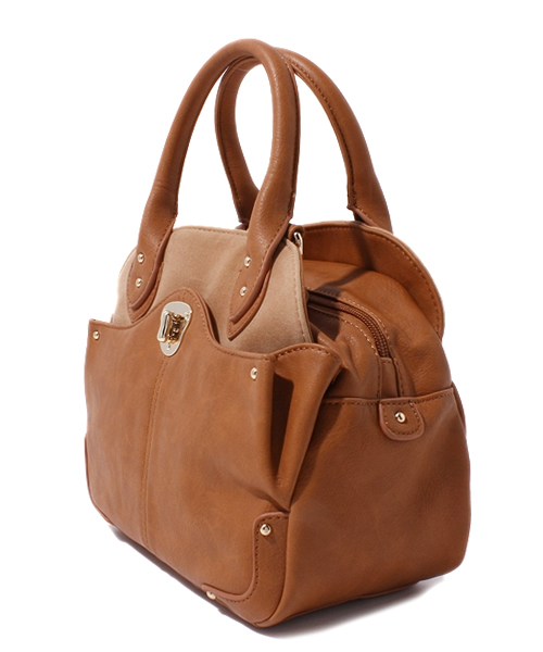 Soareak（ソアリーク）の「【CASSELINI】コンビポケットボストン（ボストンバッグ・レディース・アイボリー/ブルー/キャメル・FREE）」の4枚目の写真