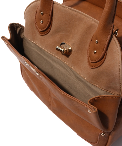 Soareak（ソアリーク）の「【CASSELINI】コンビポケットボストン（ボストンバッグ・レディース・アイボリー/ブルー/キャメル・FREE）」の9枚目の写真