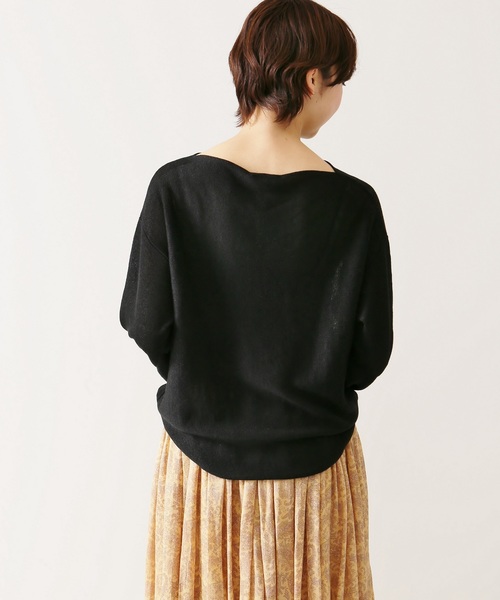 plage(プラージュ)の「BOMBAY ボートネックプルオーバー◆(ニット/セーター・レディース・ブラック/ネイビー/キャメル・FREE)」の12枚目の写真