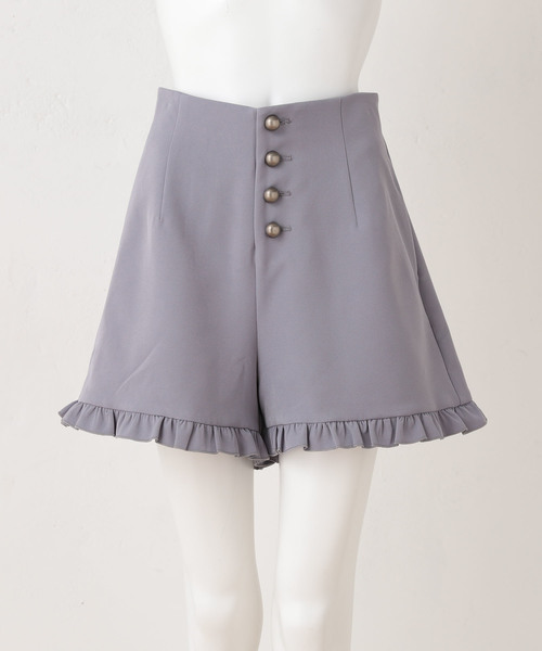 one after another NICE CLAUP（ワンアフターアナザーナイスクラップ）の「フリルOTONAショートパンツ（その他パンツ・レディース・ブラック/ブルーグレー/ライトベージュ/ブルー・FREE）」の13枚目の写真