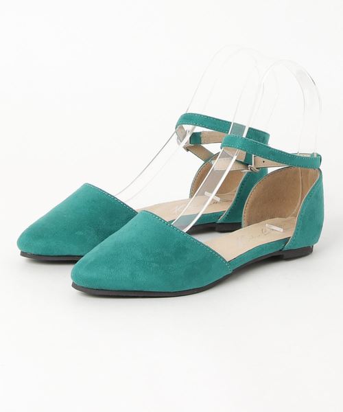 KOBE LETTUCE（コウベレタス）の「アンクルストラップサイドカットフラットパンプス（パンプス・レディース・その他1/ブラック/ベージュ/イエロー/ピンク/ブルー/グレー/レッド/グリーン・LL/S/M/L）」の14枚目の写真