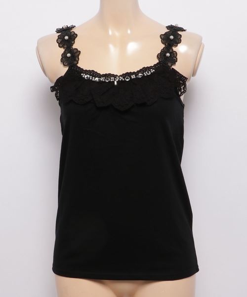 axes femme（アクシーズファム）の「お花ストラップキャミ