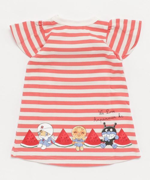 セール Kids ワンピース アンパンマン 袖フレア スイカボーダーワンピース ワンピース Anpanman Anpanman Kids Collection アンパンマンキッズコレクション のファッション