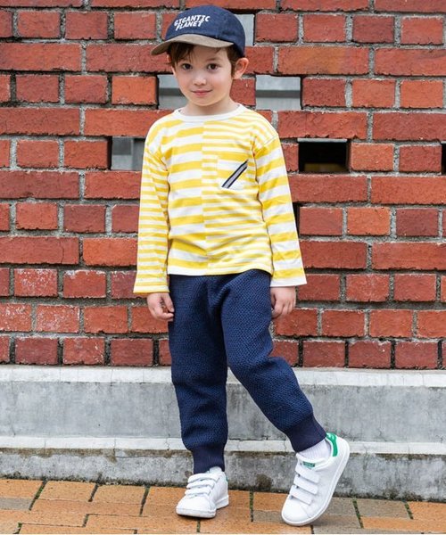 BREEZE(ブリーズ)の「ネット限定 ウォッシャブルニットパンツ 10分丈(その他パンツ・キッズ・ネイビー/カーキ・110/80/120/95/90/100)」の4枚目の写真