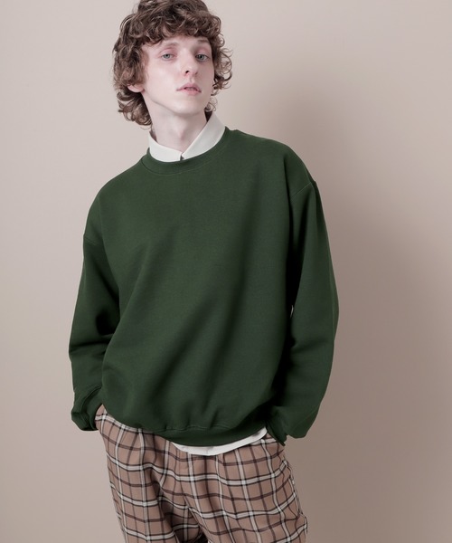 GILDAN（ギルダン）の「ギルダン USA ビッグシルエット ロングスリーブプルオーバークルースウェット(裏起毛)（スウェット・メンズ・ホワイト/ブラック/グレー/ネイビー/オレンジ/ゴールド/パープル/チャコール/マルーン/サンドベージュ/ブラウン系その他/グリーン系その他/グリーン系その他2/インディゴブルー・L/XL/M）」の8枚目の写真