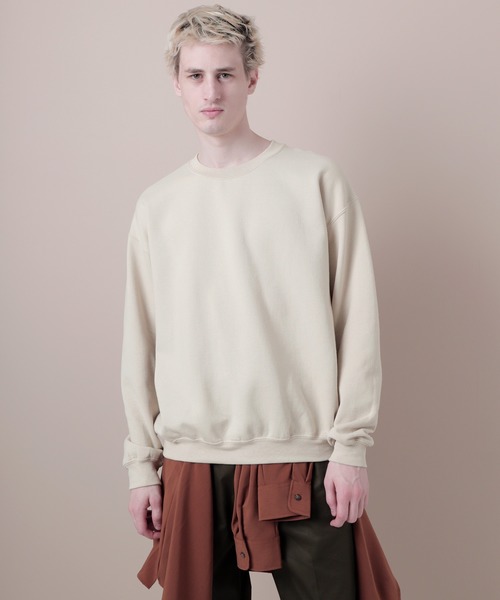 GILDAN（ギルダン）の「ギルダン USA ビッグシルエット ロングスリーブプルオーバークルースウェット(裏起毛)（スウェット・メンズ・ホワイト/ブラック/グレー/ネイビー/オレンジ/ゴールド/パープル/チャコール/マルーン/サンドベージュ/ブラウン系その他/グリーン系その他/グリーン系その他2/インディゴブルー・L/XL/M）」の7枚目の写真