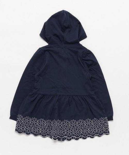 axes femme(アクシーズファム)の「お花刺繍ロングパーカー(パーカー・キッズ・ネイビー/キナリ・SMALL/MEDIUM/LARGE/X-LARGE/XX-LARGE)」の3枚目の写真