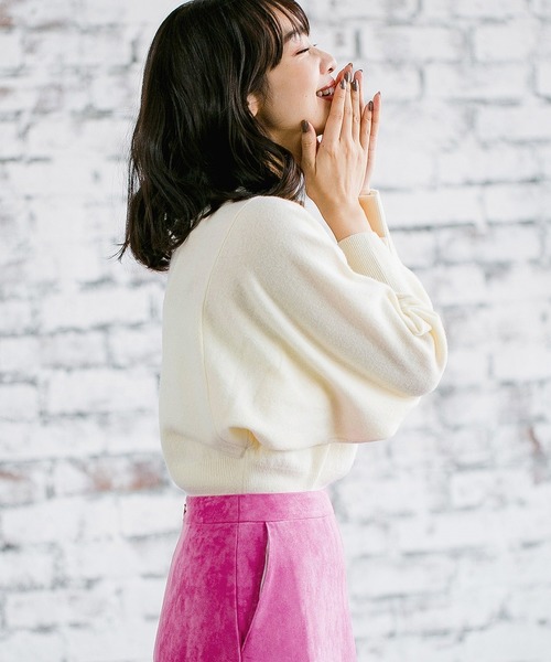 A part by（アパートバイ）の「12GWカシミヤドルマンPO 816917（ニット/セーター・レディース・ブラック/ベージュ/グレー/アイボリー・FREE）」の7枚目の写真