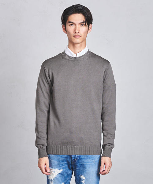 UNITED ARROWS（ユナイテッドアローズ）の「○UASB ミドルゲージ クルーネックニット（ニット/セーター・メンズ・ダークグリーン/ホワイト/グレー/ブラック/モカ・MEDIUM/SMALL/X-LARGE/LARGE）」の13枚目の写真