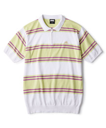STRIPED KNIT POLO