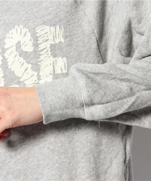 DOUBLE NAME（ダブルネーム）の「フードボアビッグパーカーワンピ（ワンピース・レディース・杢グレー/ネイビー/ワイン・FREE）」の9枚目の写真