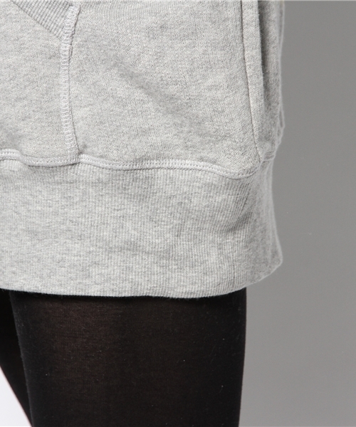 DOUBLE NAME（ダブルネーム）の「フードボアビッグパーカーワンピ（ワンピース・レディース・杢グレー/ネイビー/ワイン・FREE）」の11枚目の写真