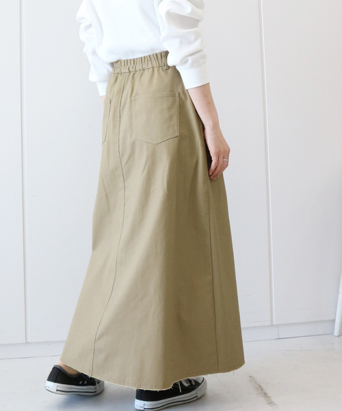 AMERICAN HOLIC（アメリカンホリック）の「チノロングスカート　＊（スカート・レディース・ベージュ/ネイビー・M/L）」の5枚目の写真
