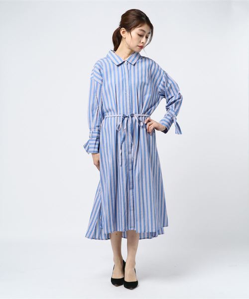 socolla（ソコラ）の「【socolla】【手洗いOK】ストライプシャツ