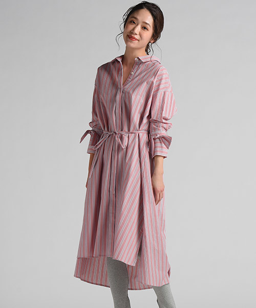 socolla（ソコラ）の「【socolla】【手洗いOK】ストライプシャツ