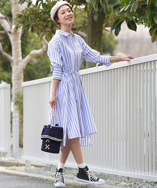 socolla（ソコラ）の「【socolla】【手洗いOK】ストライプシャツ