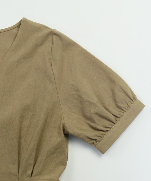 reca（レカ）の「ウエストタックリネンシャツワンピース（ワンピース・レディース・オフホワイト/ブラック系その他/ベージュ・M）」の20枚目の写真