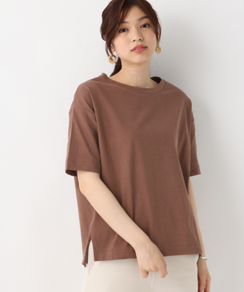 GLOBAL WORK（グローバルワーク）の「USABIGクルーT2【UVケア】/840216（Tシャツ/カットソー・レディース・ホワイト/ブラック/ダークブラウン/その他/パープル系その他5/ライトグレー・MEDIUM/LARGE）」の4枚目の写真