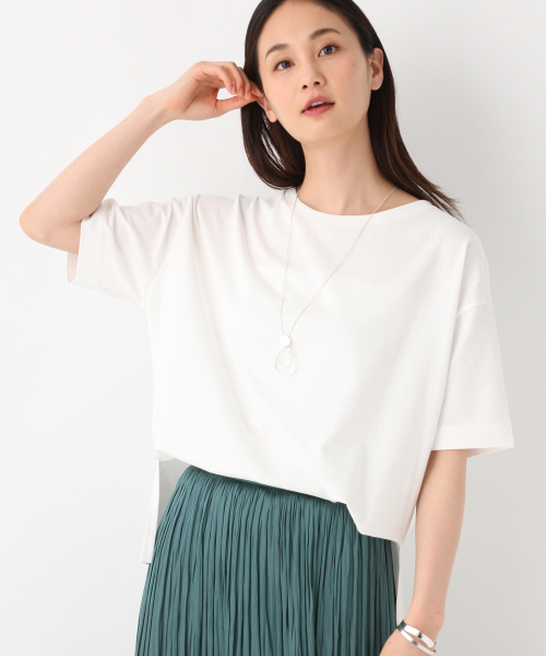 GLOBAL WORK（グローバルワーク）の「USABIGクルーT2【UVケア】/840216（Tシャツ/カットソー・レディース・ホワイト/ブラック/ダークブラウン/その他/パープル系その他5/ライトグレー・MEDIUM/LARGE）」の2枚目の写真