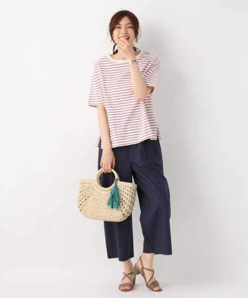 GLOBAL WORK（グローバルワーク）の「USABIGクルーT2【UVケア】/840216（Tシャツ/カットソー・レディース・ホワイト/ブラック/ダークブラウン/その他/パープル系その他5/ライトグレー・MEDIUM/LARGE）」の10枚目の写真