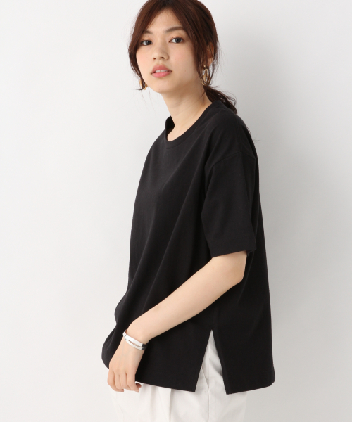 GLOBAL WORK（グローバルワーク）の「USABIGクルーT2【UVケア】/840216（Tシャツ/カットソー・レディース・ホワイト/ブラック/ダークブラウン/その他/パープル系その他5/ライトグレー・MEDIUM/LARGE）」の11枚目の写真