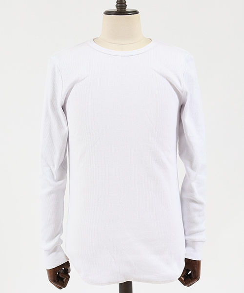 CAMBIO(カンビオ)の「mlt2644-Heavy Fraise Long Sleeve Tee カットソー(Tシャツ/カットソー・メンズ・ホワイト/ブラック/チャコール/グレー・S/M/L)」の20枚目の写真