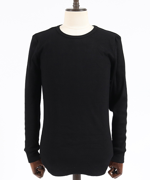 CAMBIO(カンビオ)の「mlt2644-Heavy Fraise Long Sleeve Tee カットソー(Tシャツ/カットソー・メンズ・ホワイト/ブラック/チャコール/グレー・S/M/L)」の7枚目の写真