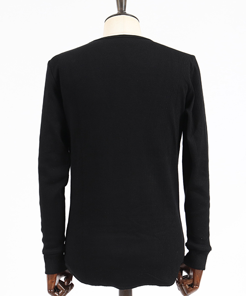 CAMBIO(カンビオ)の「mlt2644-Heavy Fraise Long Sleeve Tee カットソー(Tシャツ/カットソー・メンズ・ホワイト/ブラック/チャコール/グレー・S/M/L)」の8枚目の写真