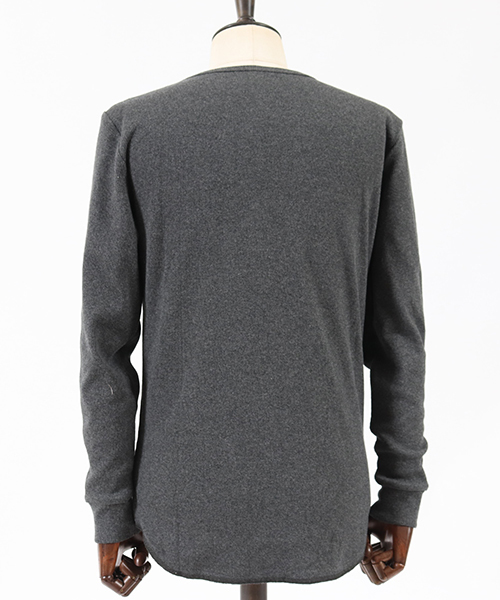 CAMBIO(カンビオ)の「mlt2644-Heavy Fraise Long Sleeve Tee カットソー(Tシャツ/カットソー・メンズ・ホワイト/ブラック/チャコール/グレー・S/M/L)」の10枚目の写真