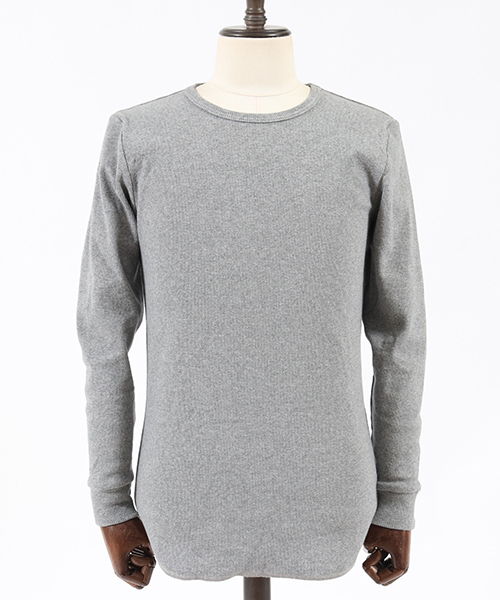 CAMBIO(カンビオ)の「mlt2644-Heavy Fraise Long Sleeve Tee カットソー(Tシャツ/カットソー・メンズ・ホワイト/ブラック/チャコール/グレー・S/M/L)」の11枚目の写真